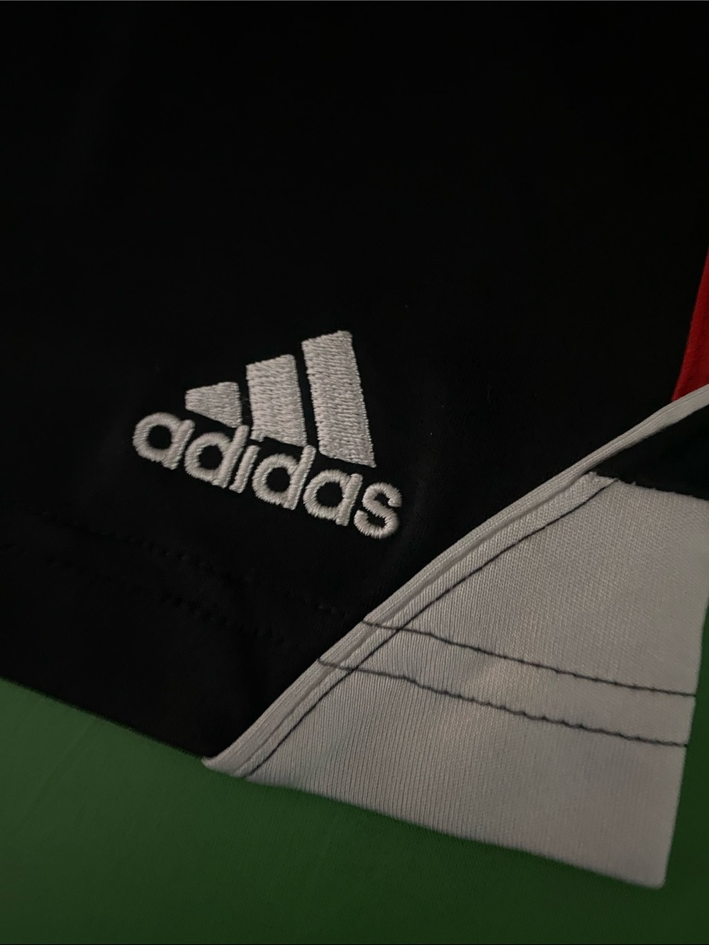 adidas Men’s Black Athletic Shorts with Red Stripes - Picture 4 of 4